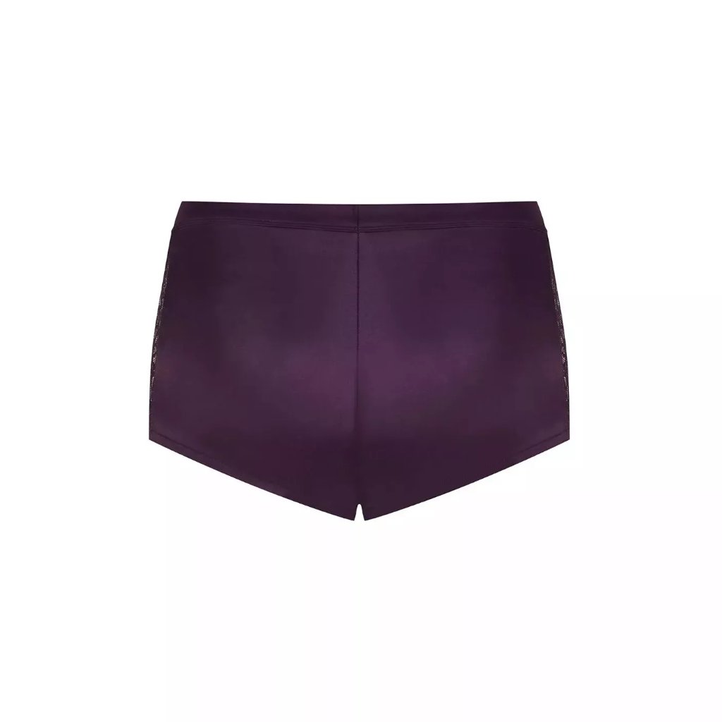 Maison Close Silk Lace Shorty Panty - Plum — image 3 of 8